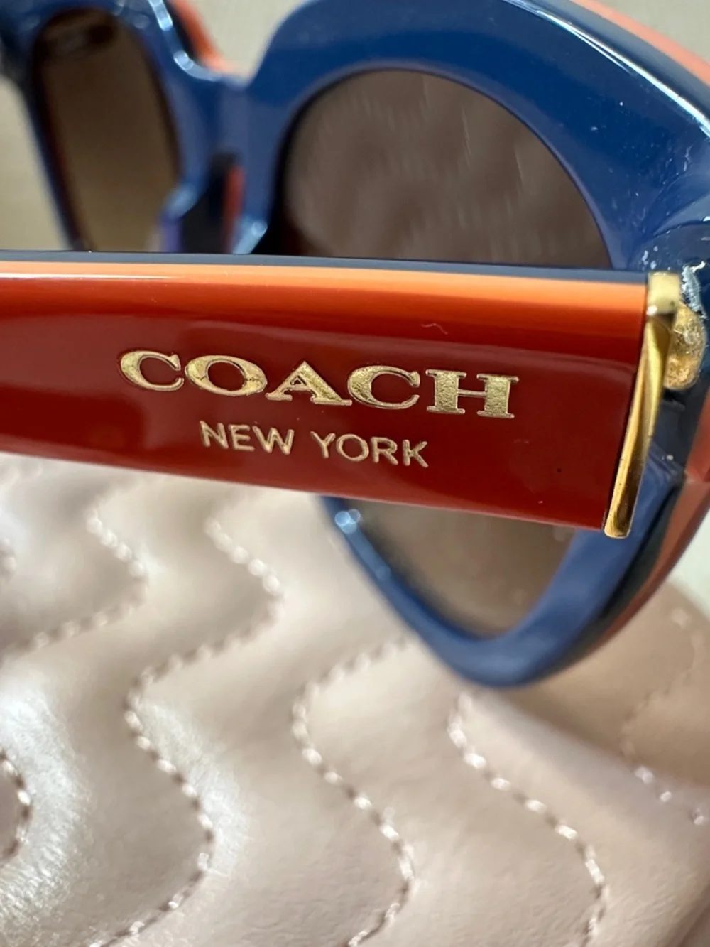 Coach Women's Orange-to-Brown Gradient Cat-Eye Sunglasses - Picture 3 of 12